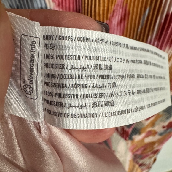 Abercrombie & Fitch strapless giselle pleat maxi dress in yellow abstract XL - Picture 13 of 13